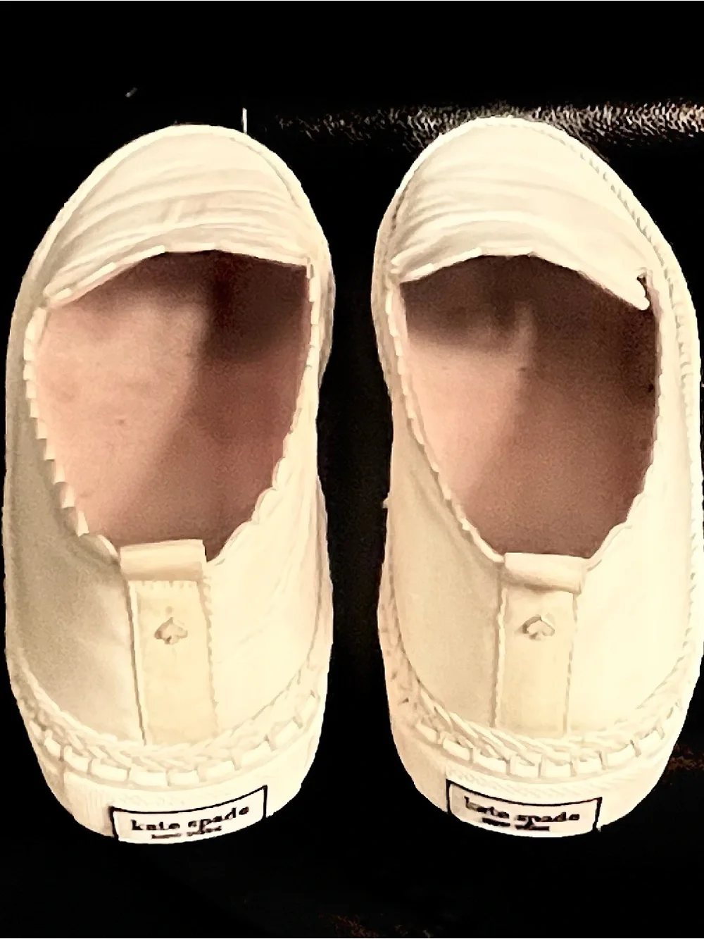 Kate Spade Loren White Leather Slip-On Sneaker Loafer Women’s 10